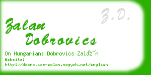 zalan dobrovics business card